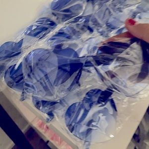 Blue cute heart shape sunglasses